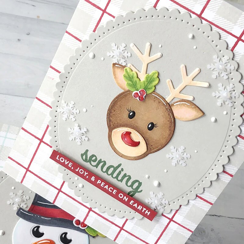 Benoon Xmas Tree Snowflake Gingerbread Man Metal Cutting Muore per Card