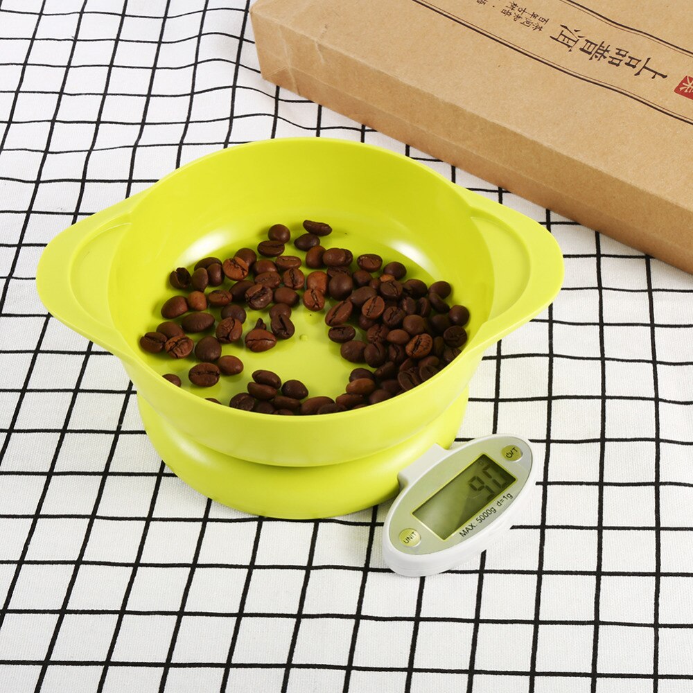 Digital Kitchen Scale 1g-5kg LCD Display Digital Scale With Food Bowl Portable Vegetable And Fruit Electronic Scale Kitchen Tool