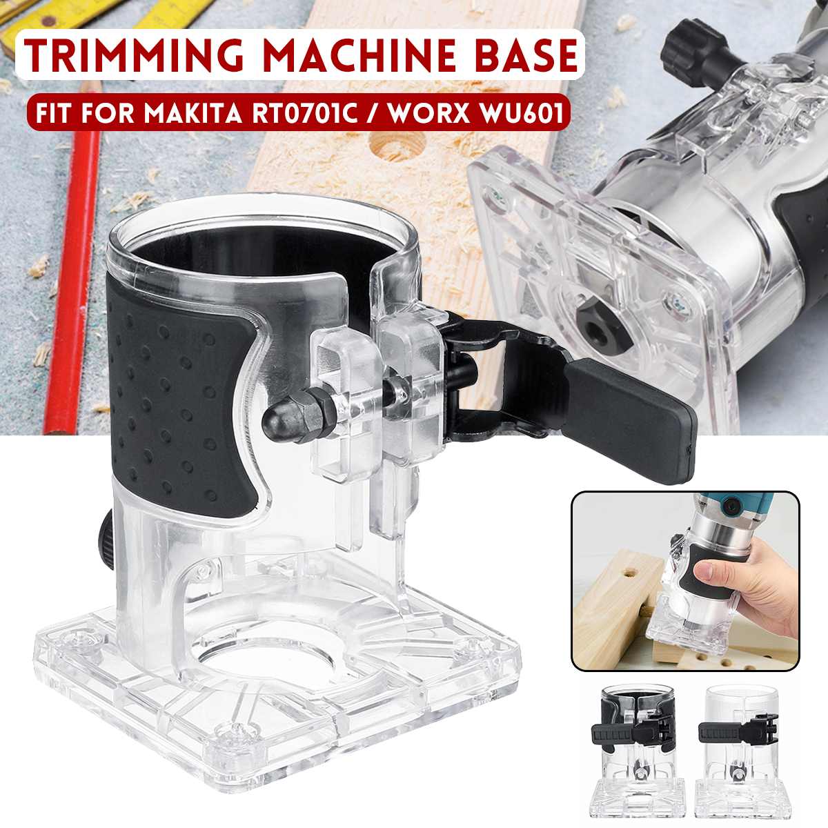 Trimmer Base Plastic Base Board Woodworking Edge Cutter For Makita RT0701C/Worx WU601 Electric Trimming Machine Accessories