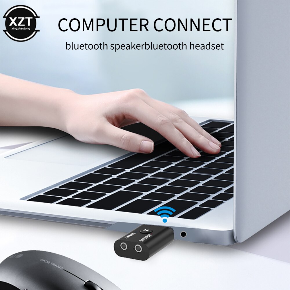 2 In 1 Draadloze Adapter Bluetooth 5.0 Audio-ontvanger Zender Stereo Bluetooth Aux Usb 3.5Mm Jack Voor Tv Pc auto Kit Adapter