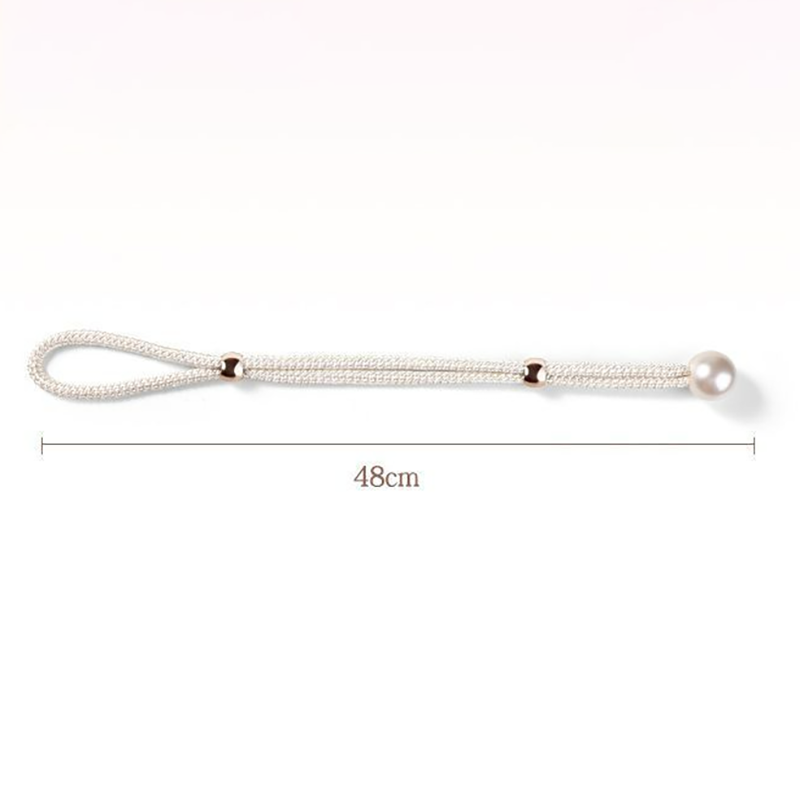 2 st gardinfästen av pärlfärg, gardinfästen av pärlfärg, dekorativa fästen, gardinfästen av rep utan stans, justerbara utdragbara delar