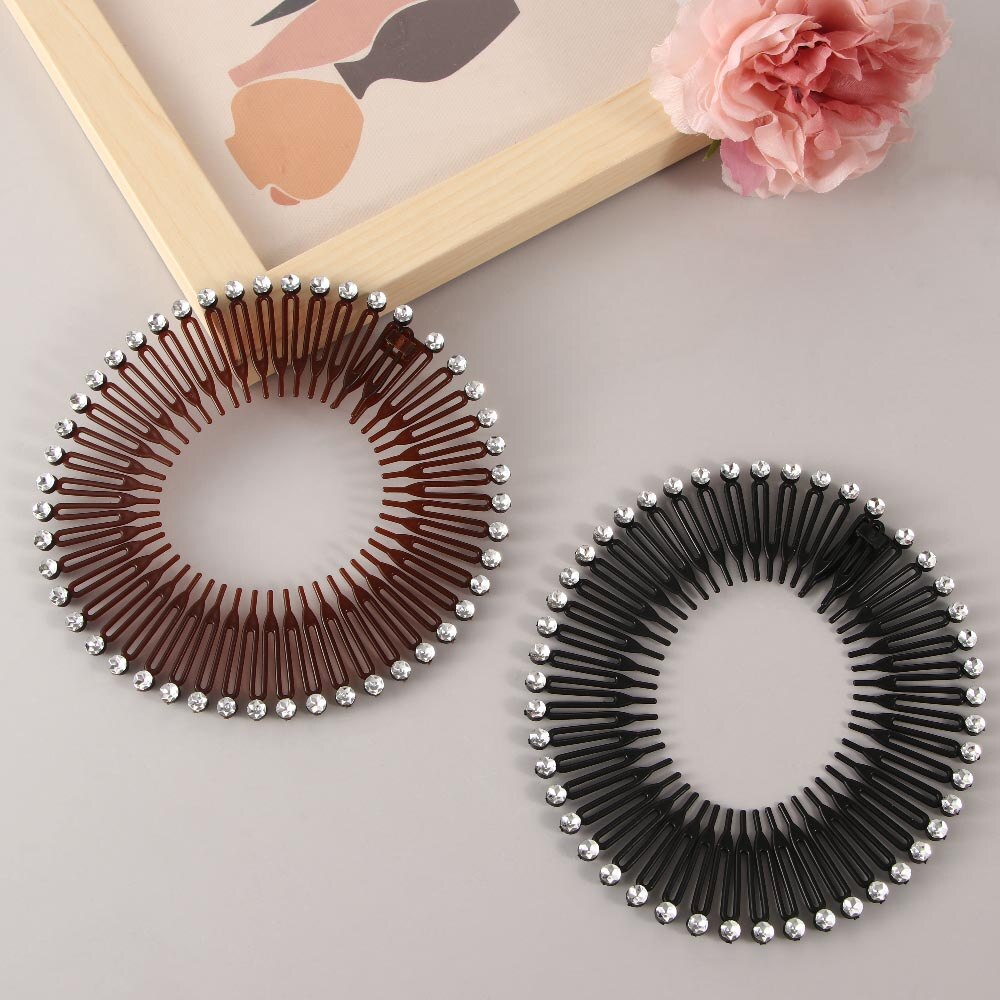 Peines de pelo perezosos de plátano, banda elástica para el pelo, peine elástico, diadema de dientes, 1 ud.