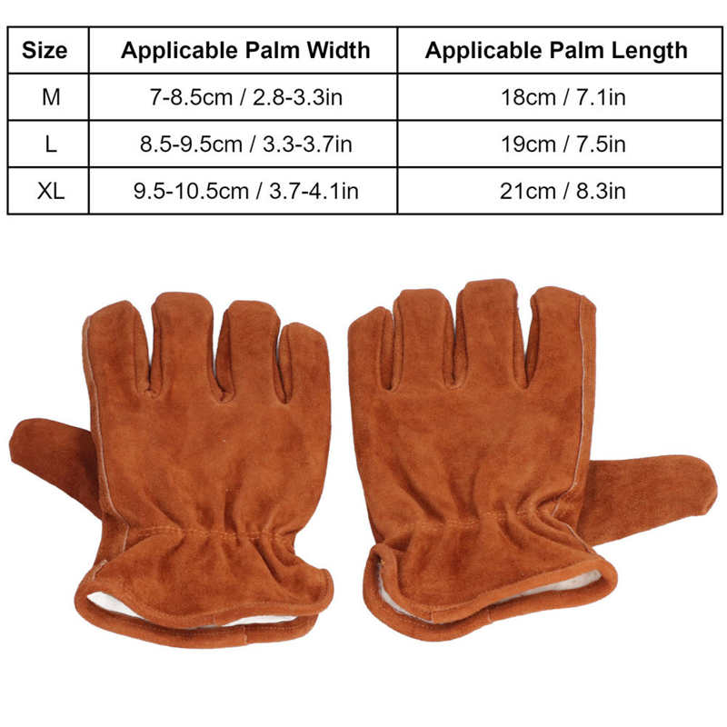 Forge Welding Gloves Barbecue Gloves Snow Cold Proof 1 Pair Wind Proof Waterproof Heat Fire Resistant Puncture Proof for BBQ for