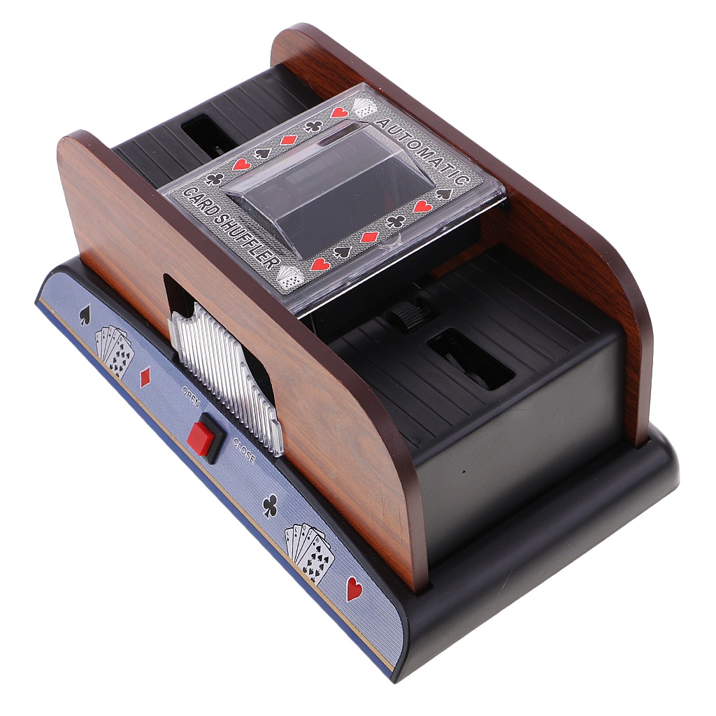 2 Deck Automatic Card Shuffler with 2 Decks of Bicycle Playing Cards + Dealer Button Set