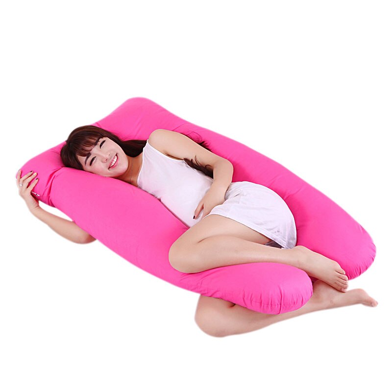 Maternity Pregnancy Boyfriend Arm Body Sleeping Pillow Case Covers Sleep U Shape Cushion Cover B99: rose