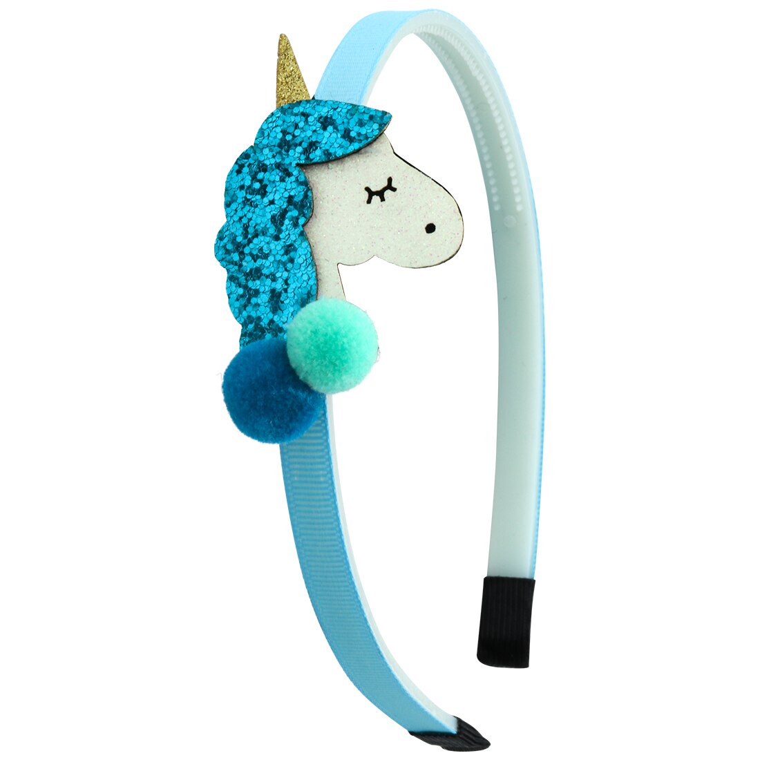 Diadema de unicornio brillante XIMA, 1 pieza, diadema de plástico para niñas, accesorios para el cabello para niños, horquillas de unicornio para el cabello, suministros para fiestas: 1