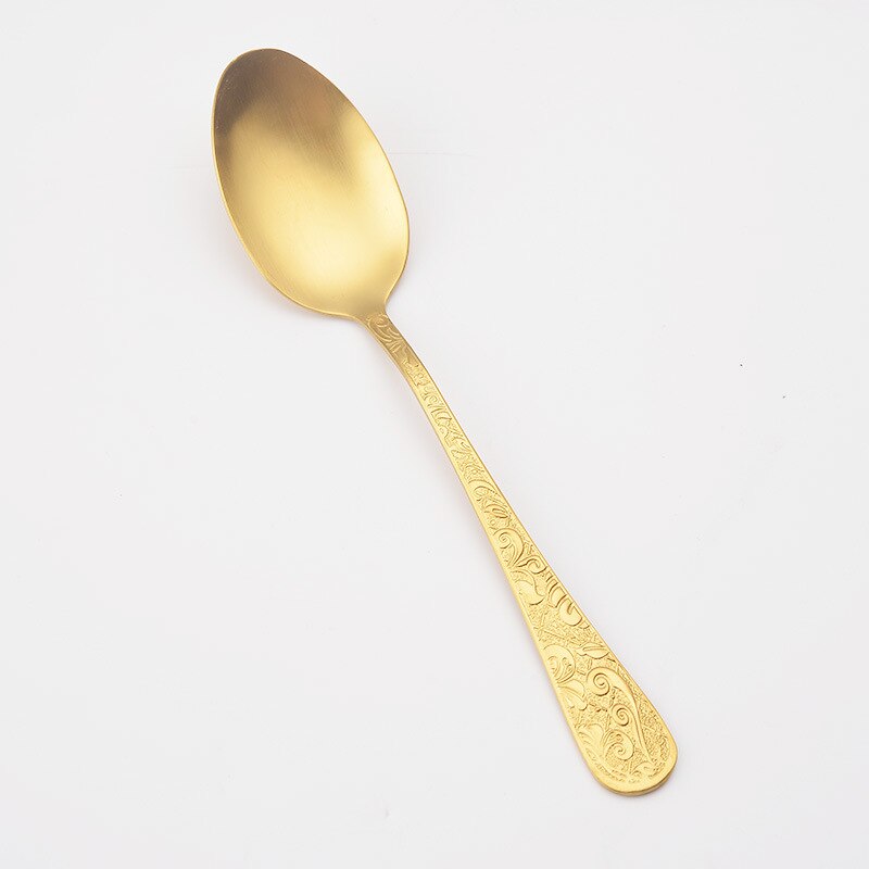 Ensemble de couverts en acier inoxydable de , couteau, fourchette, cuillère, soulagement du Steak, décoration de cuisine à domicile, pour amis: Marron