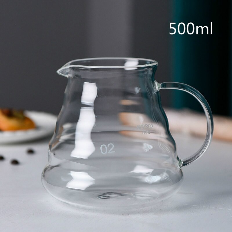 Juego de cafetera con filtro triangular V60, utensilio de punzonado manual para hacer té, caja de para el hogar, ideal para regalar a cafetería: Cloud pot 500ml