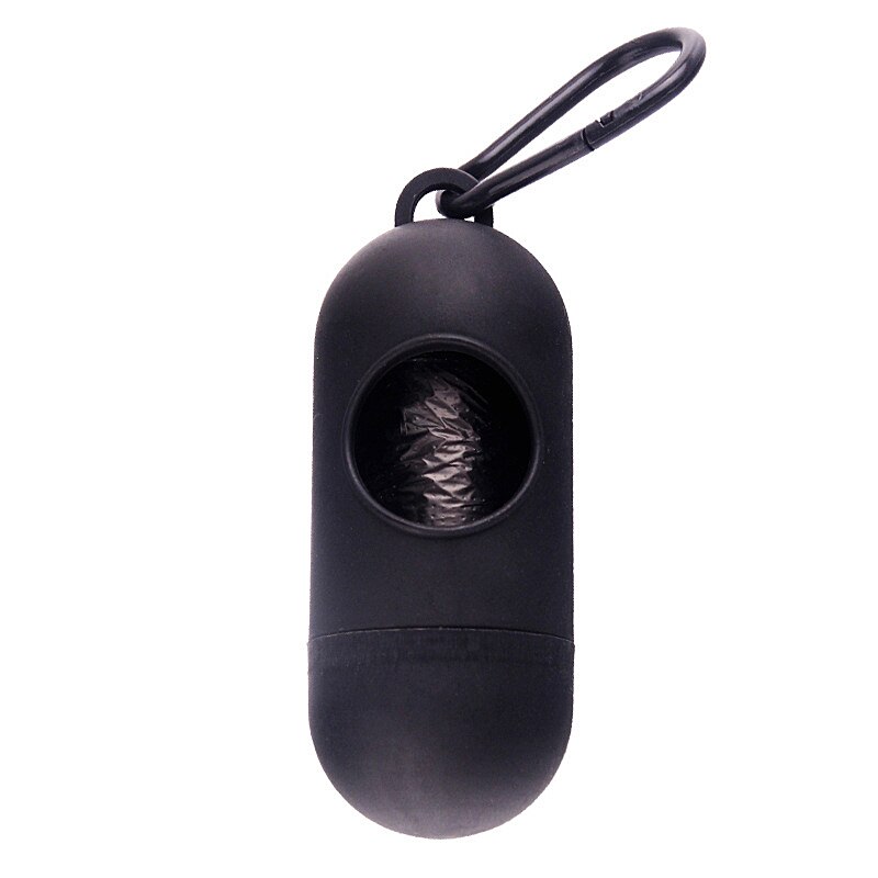 Pet Waste Bag Dispenser For Dog Waste Plastic Bag Holder Garbage Bag Dispenser Carrier Case with Dog Pet 1 Roll Waste Poop Bag: black