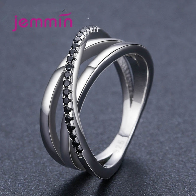 925 Silver Adjustable Open Ring Trend Retro Forth Layer Cross Irregular Ring Party