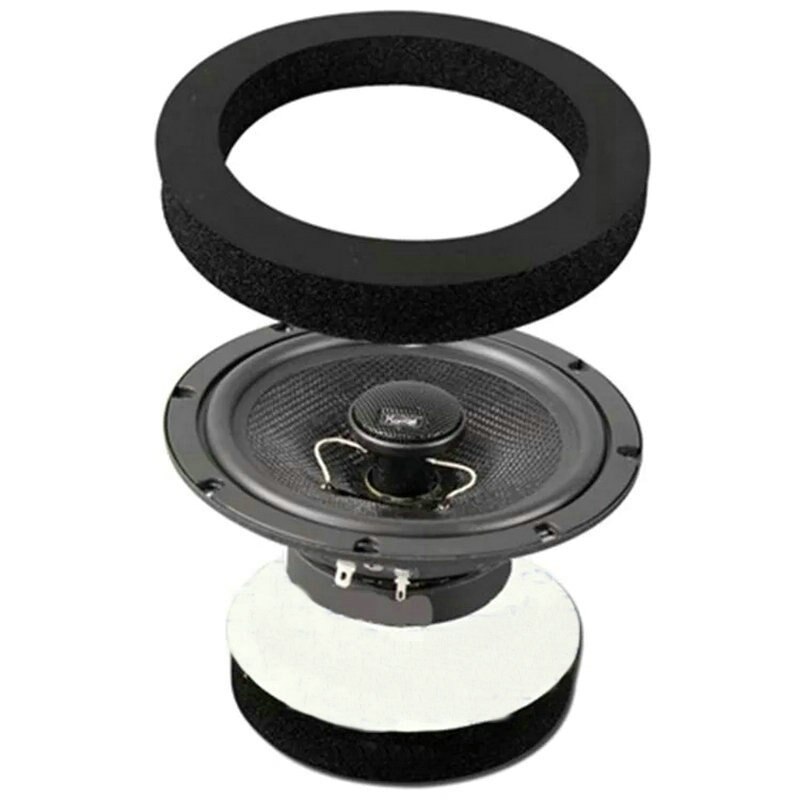 4pcs Auto Sound Insulation Cotton Ring Seal Horn Speaker Sound Insulation Circle 6.5" for Car