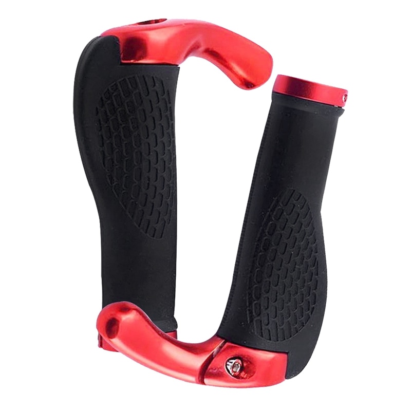 Mountain Bicycle Bike Cycling Lock-On Handlebar Hand Bar End Grips Set-Red