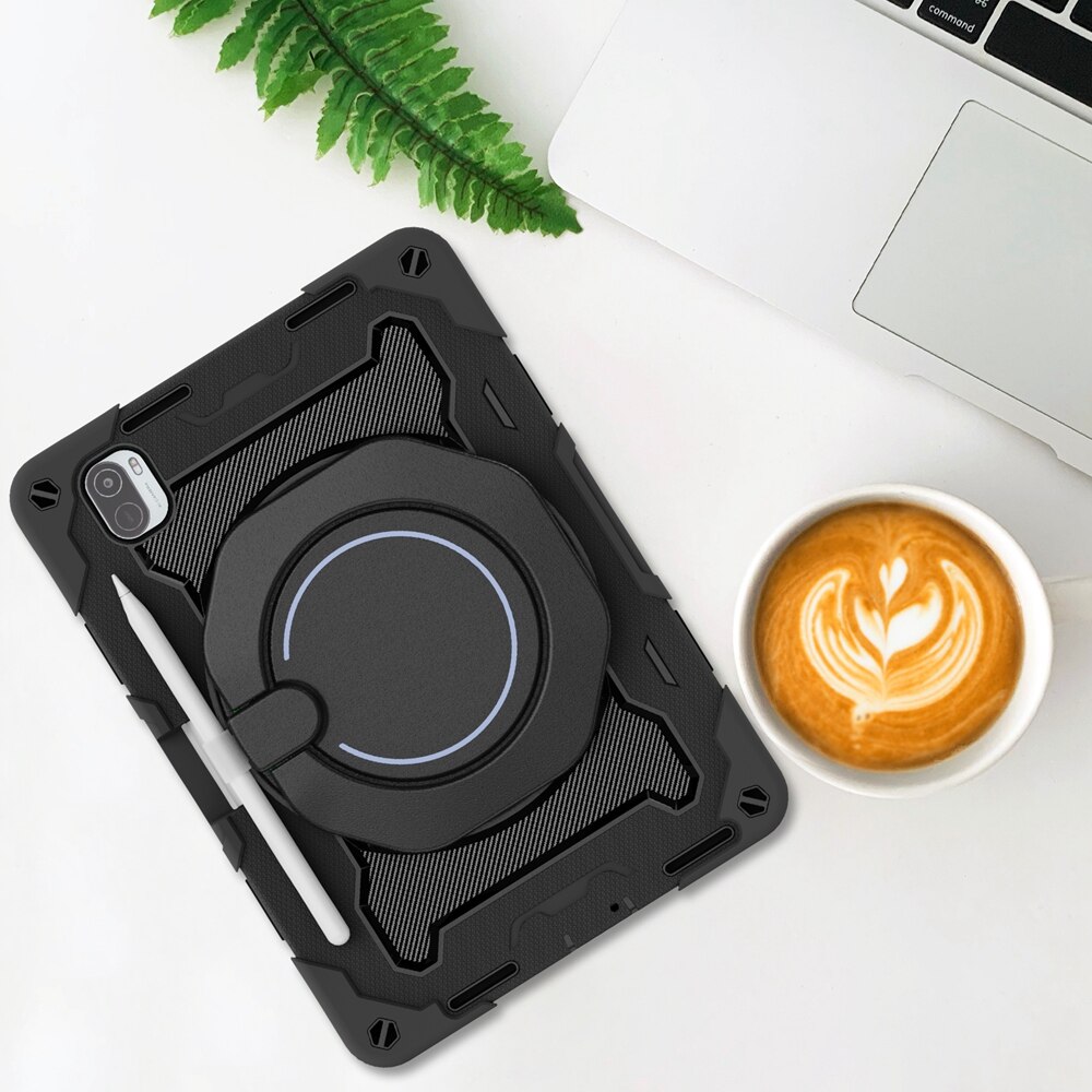 Funda de silicona para Xiaomi Mi Pad 5 MiPad5 Pro, carcasa de 11 pulgadas, , segura para niños, a prueba de golpes, anillo de tracción, soporte para tableta: Black / For Mi Pad 5