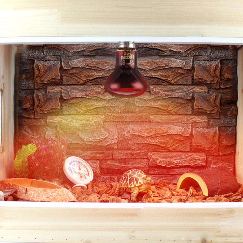 Pet Red Heating Lamp E27 Day Night For Amphibian Snake Lamp Heat Reptile Bulb UV Light 25W 50W 100W AC220-240V