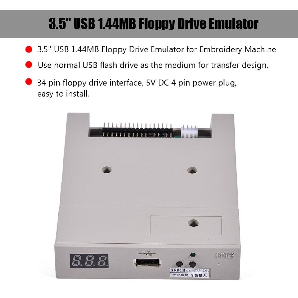 SFR1M44-FU-DL emulador de disquete USB 3,5 MB de 1,44 pulgadas para máquina de bordado