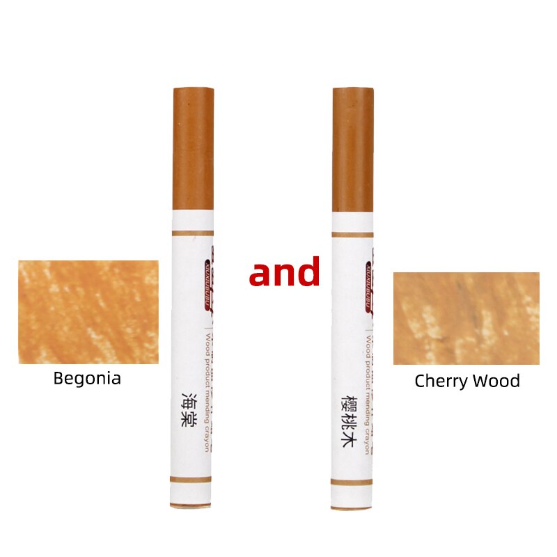 2 pcs set wooden repair crayon floor nail eye hole scratch Crack repair composite repair material: Wine Red