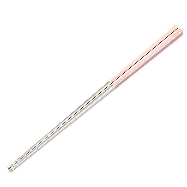 Luxury 304 Stainless Steel Square Metal Chopsticks Household Gold-Plated Chopsticks Japanese-style 1 Pair Of Japanese Chopsticks: 3