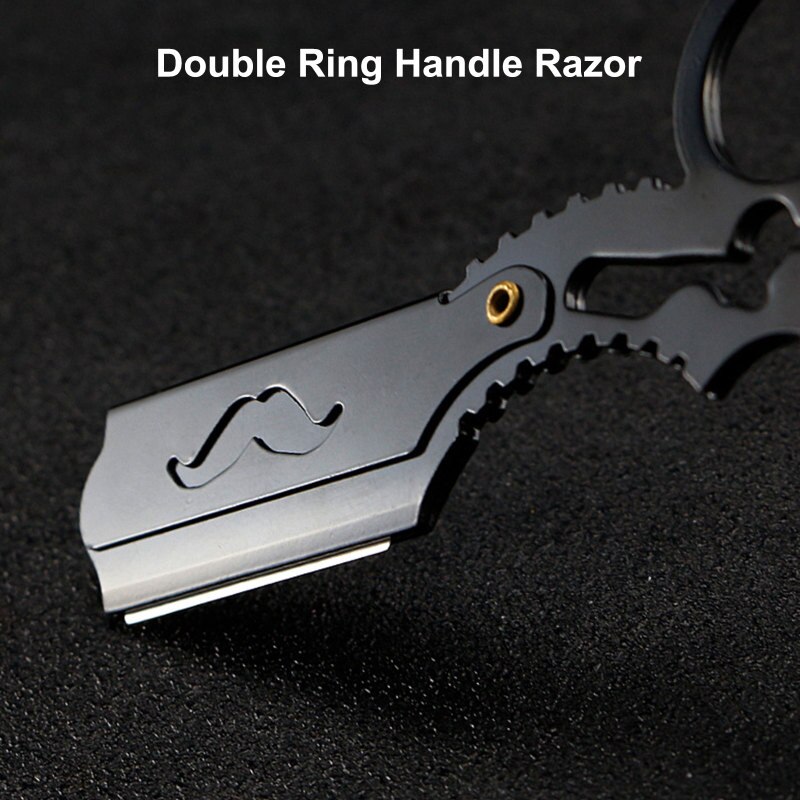 Barber Razor Haircut Beard Eyebrow Shaving Tool Manual Depilation Hairdresser Cutter Holder Oil Head Straight Edge Steel