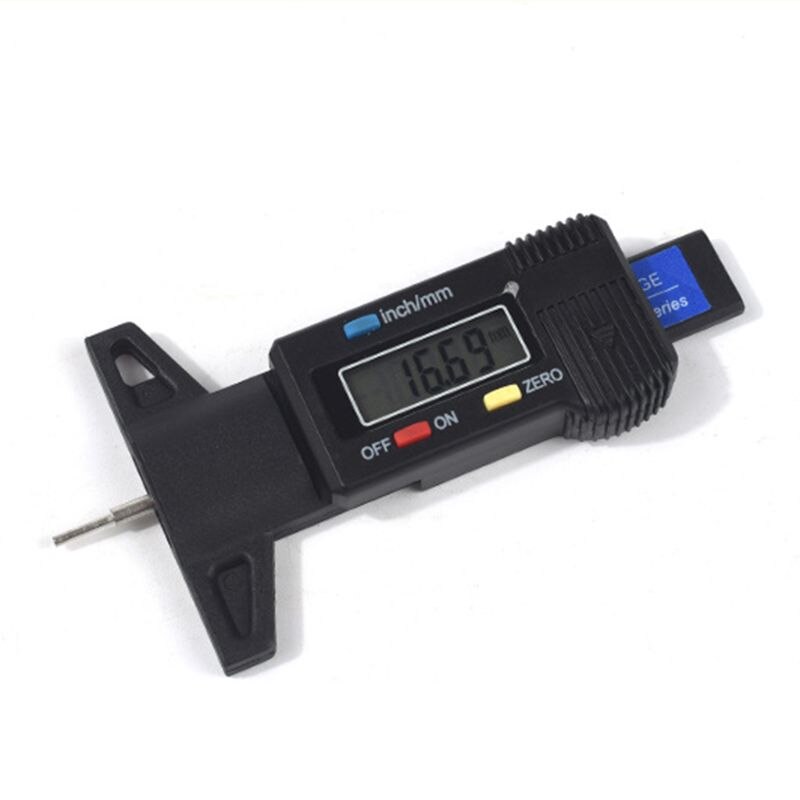 Car Tyre Tire Tread Depth Tester Gauge Digital LCD Display Caliper Thickness Meter Measurer Tool Monitoring System