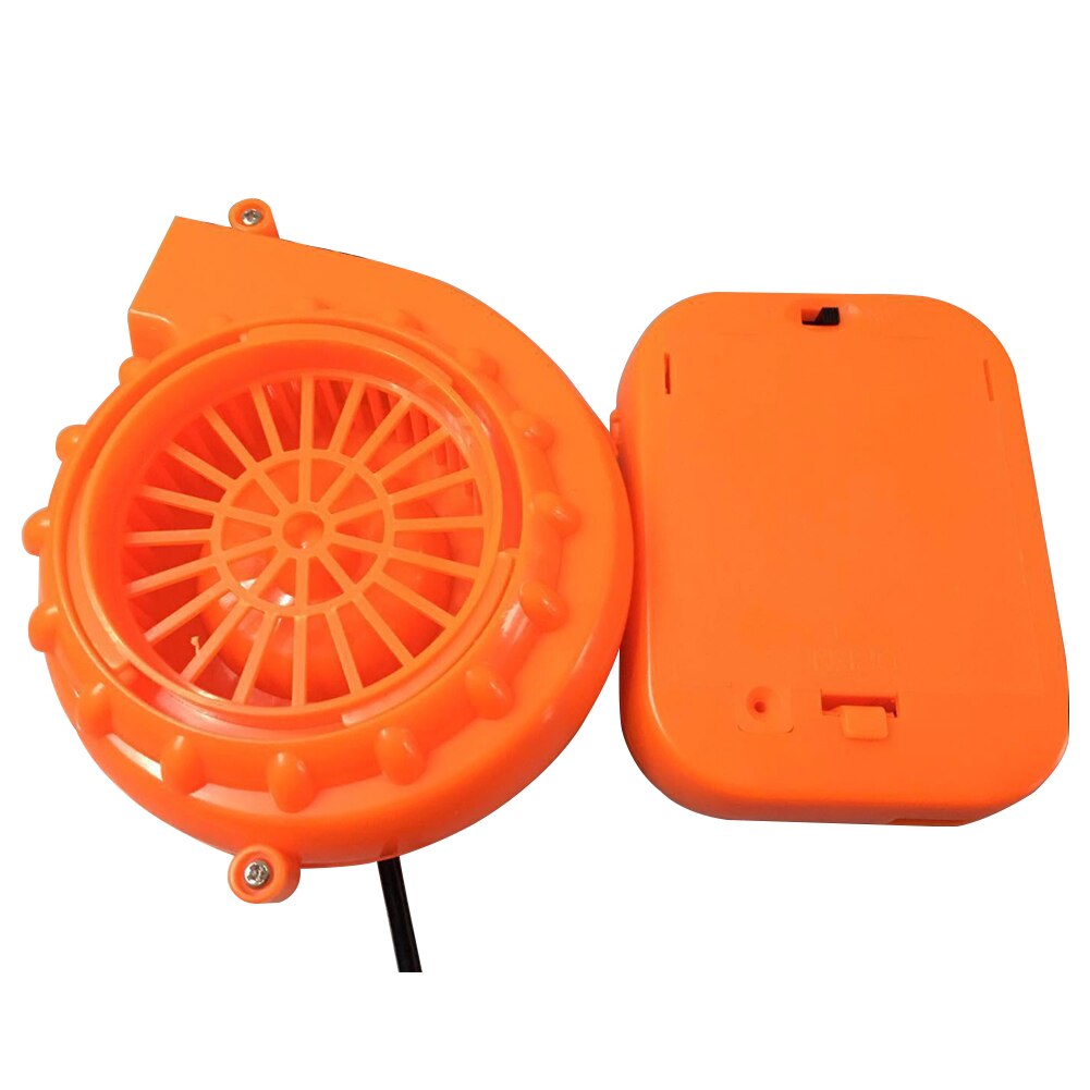 Mini Mascot Head Orange Inflatable Toy Costume Battery Powered For Doll Portable Electric DC 6V Air Blower