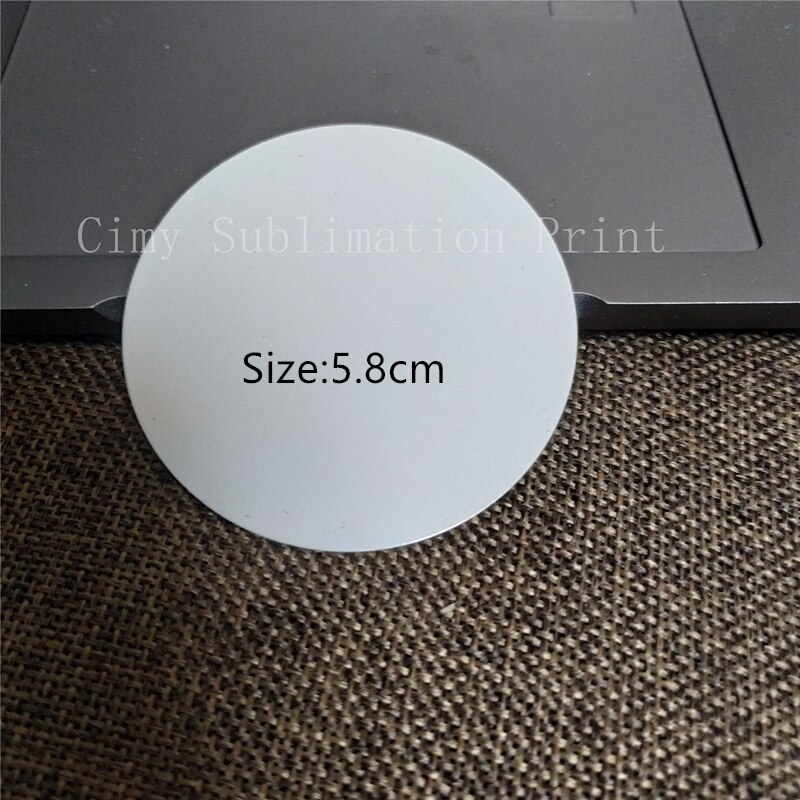 Blank Sublimation Metal Plate: Round  5.8cm