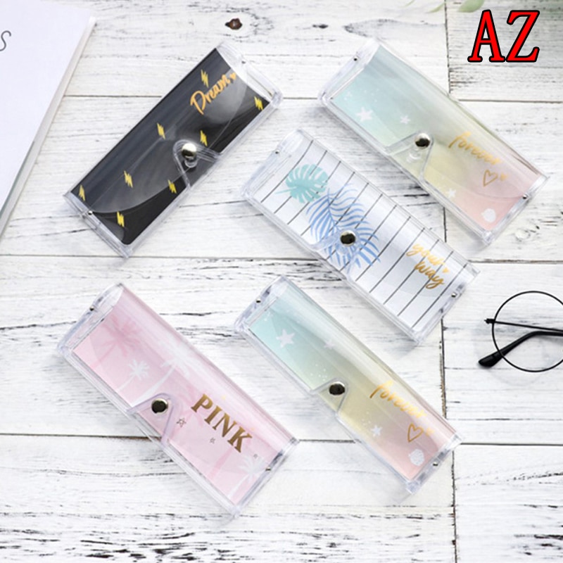 1Pc Cartoon Fruit Patroon Leuke Brillen Case Glas Protector Meisjes Pu Leer Glas Case Eyewear Glazen Doos 16.5X6.2X3.9Cm Pvc