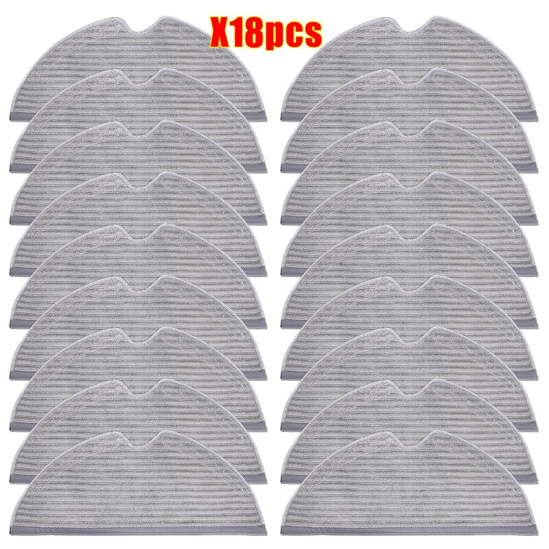 D9 Dry Wet Mop Cloth Rags For Xiaomi MI Robot Vacuum-Mop Mijia 1C STYTJ01ZHM Dreame F9 D9 Upgraded Version Water Tank Rag: 18pcs