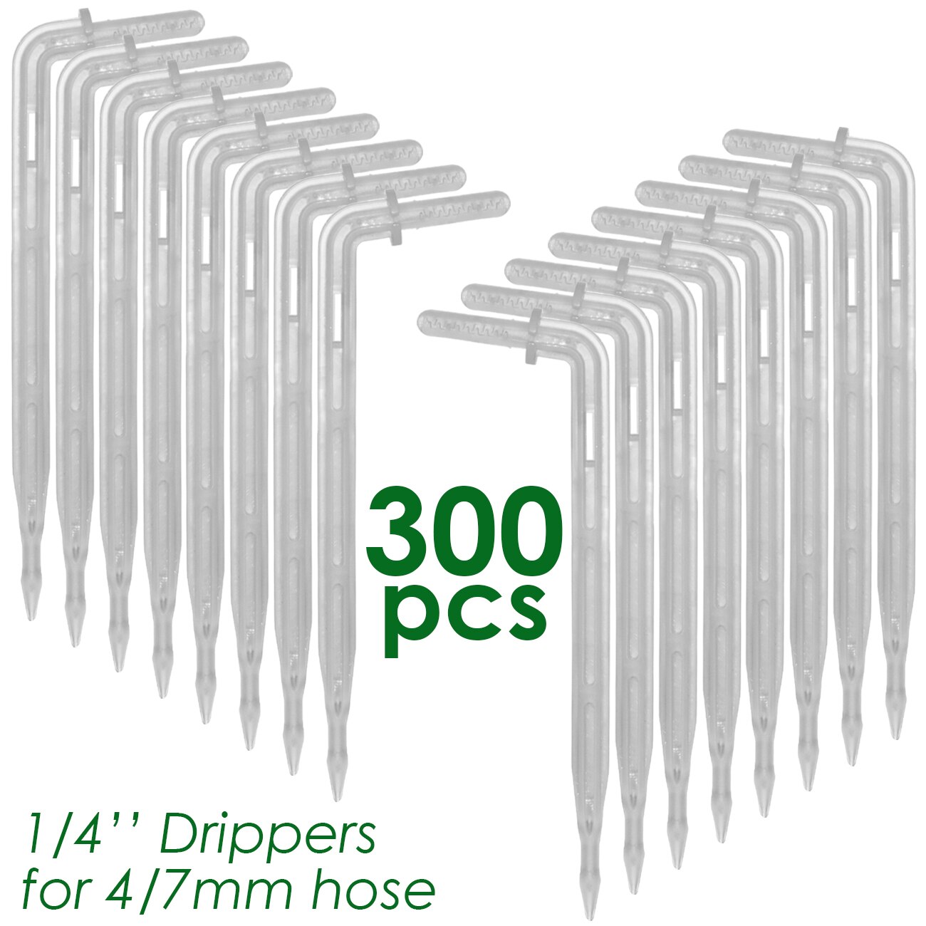 SPRYCLE 100-500 Uds 1/4 "transparente curva goteo flecha goteador de riego emisor de riego aspersores para 4/7mm manguera de efecto invernadero: Rojo