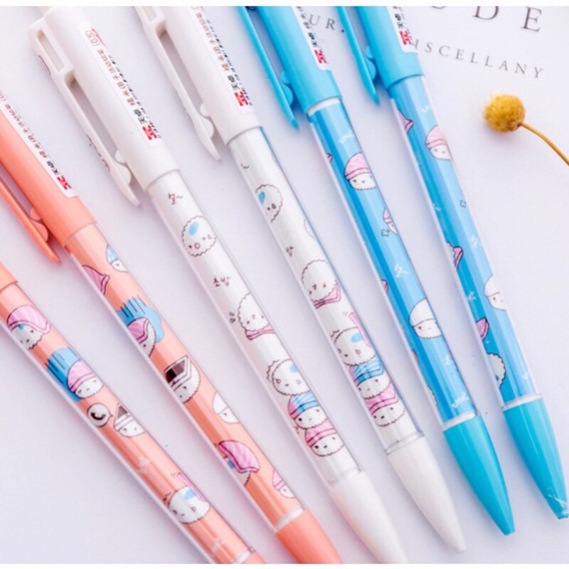 3x frisk sushi presse automatisk mekanisk blyant skrive blyant skole forsyning elev papirvarer 0.5mm