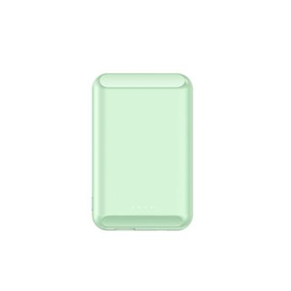 Draagbare Dunne Slim Wireless Powerbank Magnetische Externe Extra Batterij Voor Apple 12 Iphone Magsafe Charger Mini Power Bank: Green