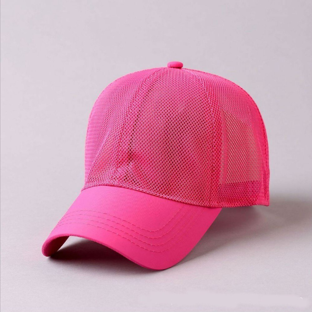 Grande Testa di Uomo Più Il Formato Donne del Berretto Da Baseball Della Maglia di Estate Del Cappello Del Sole Degli Uomini Cappelli di Snapback M 55-60 centimetri L 60-64 centimetri: mesh rose  / 60 to 64cm