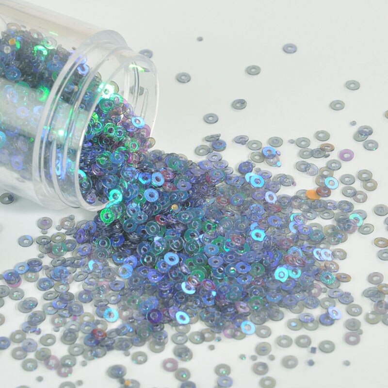 10 G/pak 2Mmtrans Platte Ronde Losse Pailletten Pailetten Naaien Wedding Craft Vrouwen Kledingstukken Diy Accessoires Beschikbaar Sequin Trim: Transparent Purple