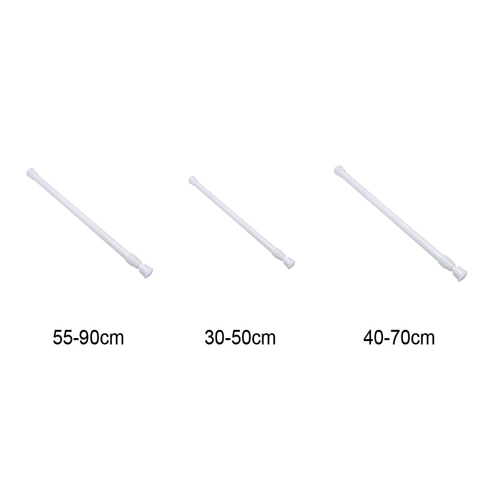 Adjustable Bathroom Shower Curtain Rods Voile Extendable Tension Telescopic Pole Rod Hanger Spring Loaded #734