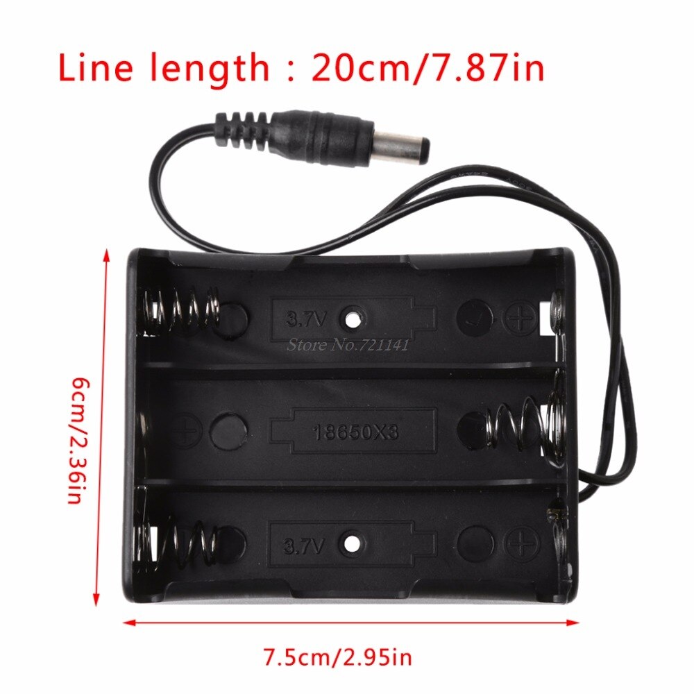 Gör-det-själv 2x 3x 4x 18650 batterihållare förvaringsbox med  dc 5.5 x 2.1mm strömkontakt elektronik lager