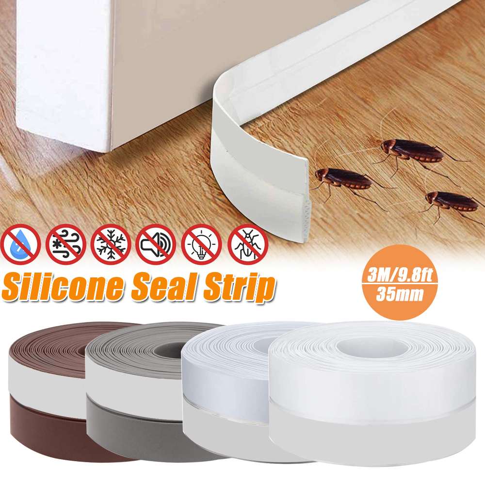 3M Self Adhesive Seal Strip Silicone Door Window Bottom Draught Dustproof Weatherstrip Insect control Sealing Tape