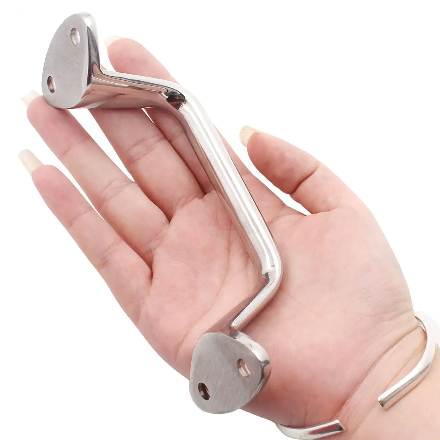 6"(150MM) Solid 316 Stainless Steel Marine Boat Door Grab Handle Bar Marine Heavy Duty Mud Boat Grab Rail Handrail Drawer