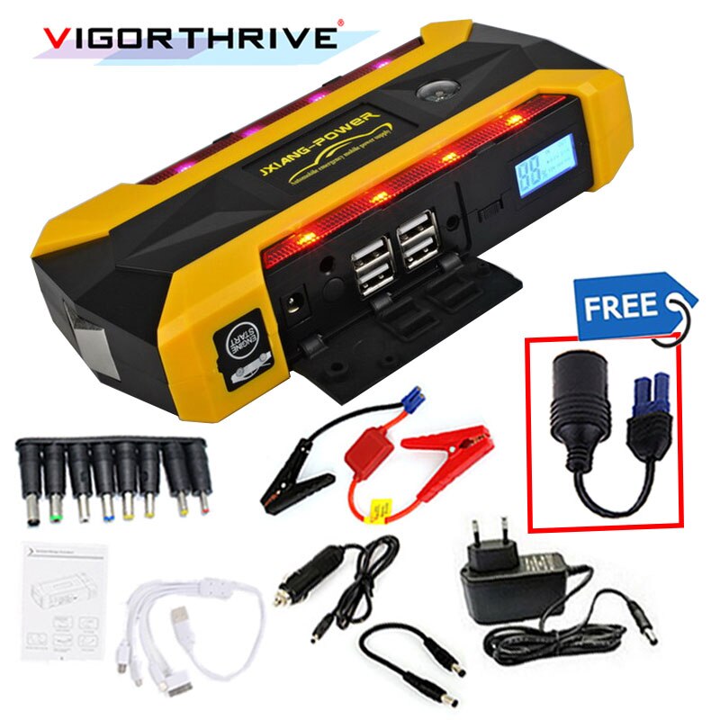 12V MINI Portable Car Charger Power Bank Emergency Gasoline Diesel Auto Battery Booster Pack Vehicle Car Jump Starter