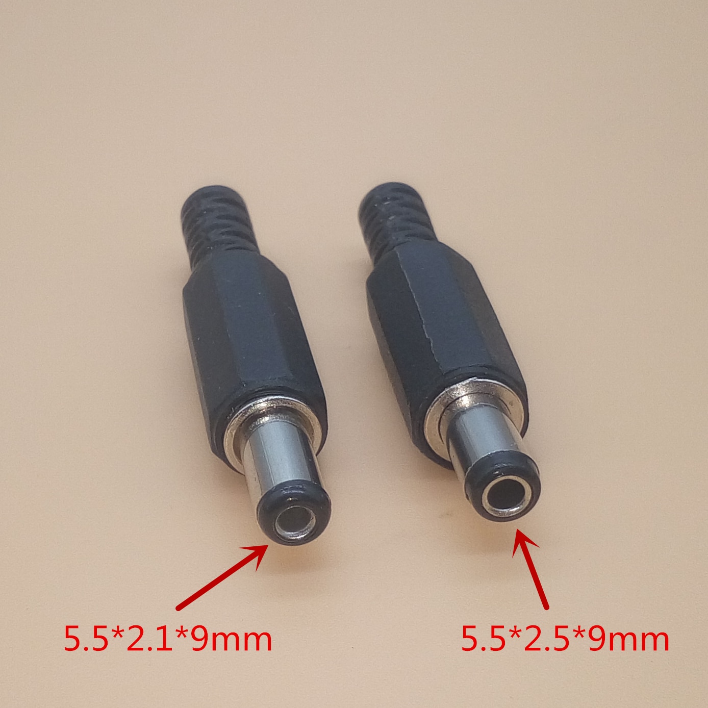 5 pièces 5.5x2.5 5.5x2.1 4.8x1.7 4.0x1.7 3.5x1.35 2.5x0.7mm Mâle Fiche D'alimentation CC Connecteur 180 degré Bouchons