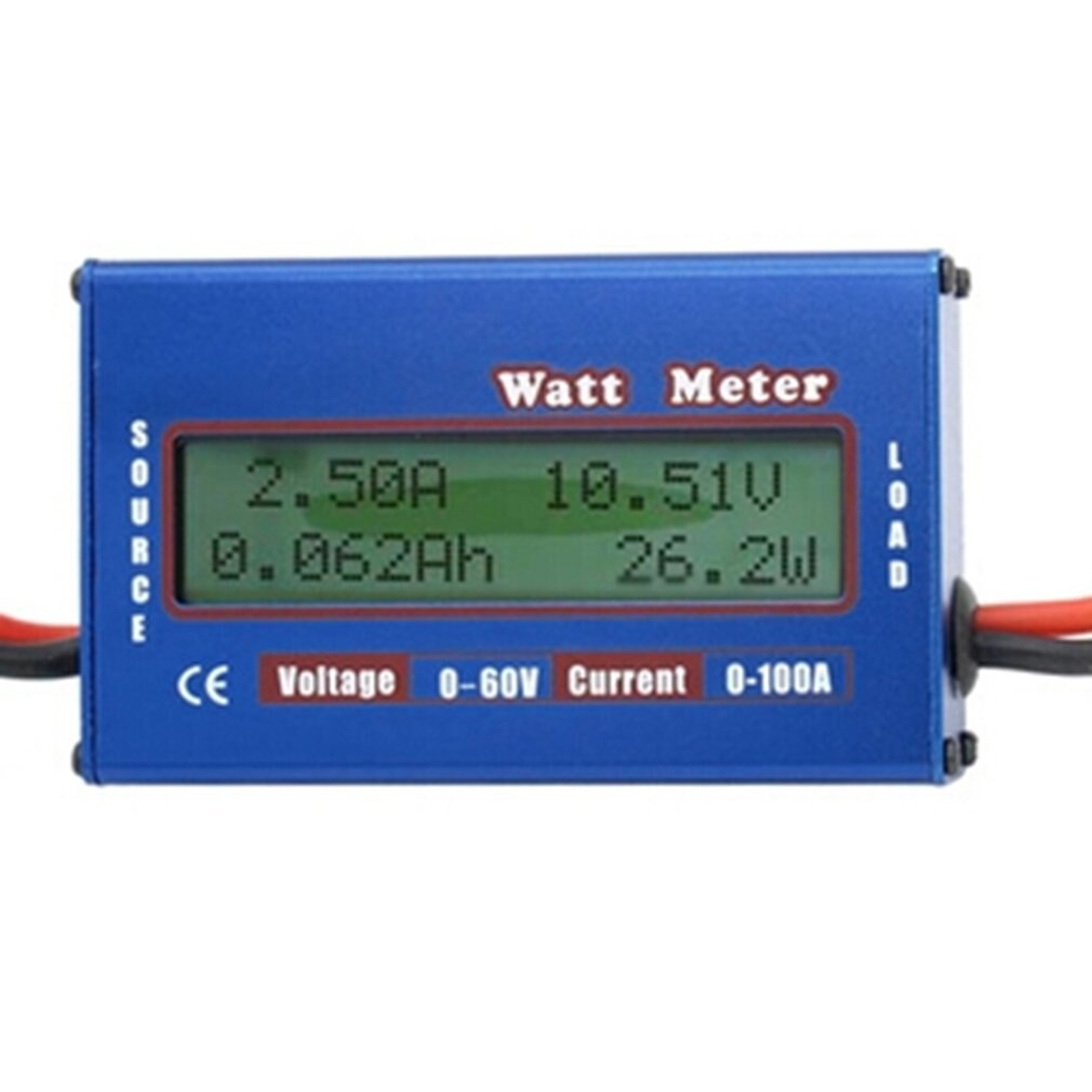 Digital LCD Screen 100A 60V DC RC Helicopter Airplane Battery Power Analyzer Watt Meter Balancer FOR RC Hobby