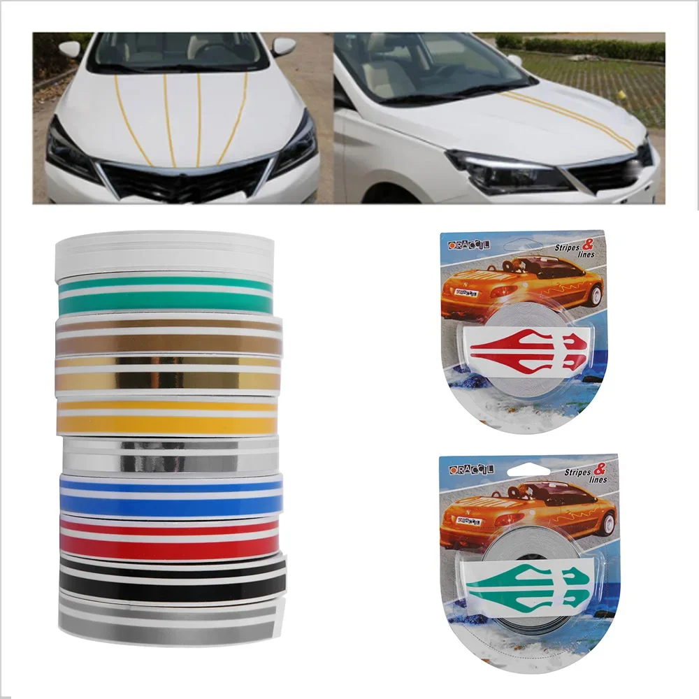 1 rol veelkleurige striping pin streep steamline dubbele lijn tape auto body sticker vinyl sticker auto decoratie styling tools