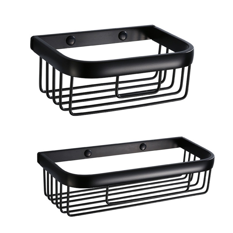 Badrum hylla hörn arrangör aluminium svart hyllor dusch förvaringsställ väggmonterad hörn korg schampo hylla förvaring
