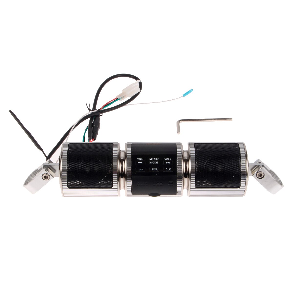 Motorfiets Zwart MP3 Fm Atv Radio Sound Systeem Stereo Speaker Waterdicht