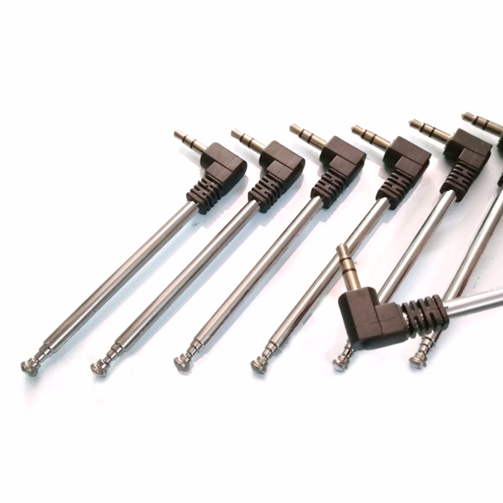 marca nuovo 2 pz FM Radio antenna antenna del telefono 3.5mm modulazione di frequenza antenna telescopica antenna estensibile HIFI 250mm lungo