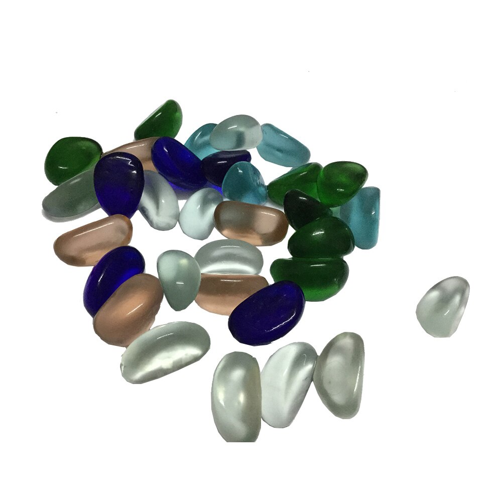 Aquarium en verre de couleur 500g | Pierre paysage, verre de mer givré naturel, pour Aquarium, réservoir de poissons, pierres de sable, décoration de paysage: multi
