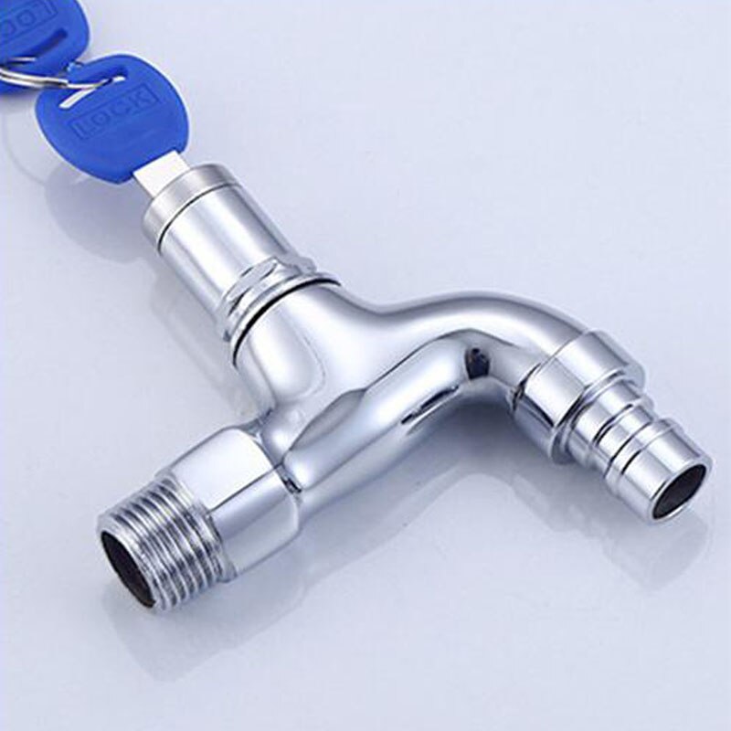 Anti-Diefstal Kraan Water Tap Met Slot Sleutel Legering/Messing Body Single Gat Sleutelschakelaar Kraan Bibcocks Voor keuken Outdoor Tuin