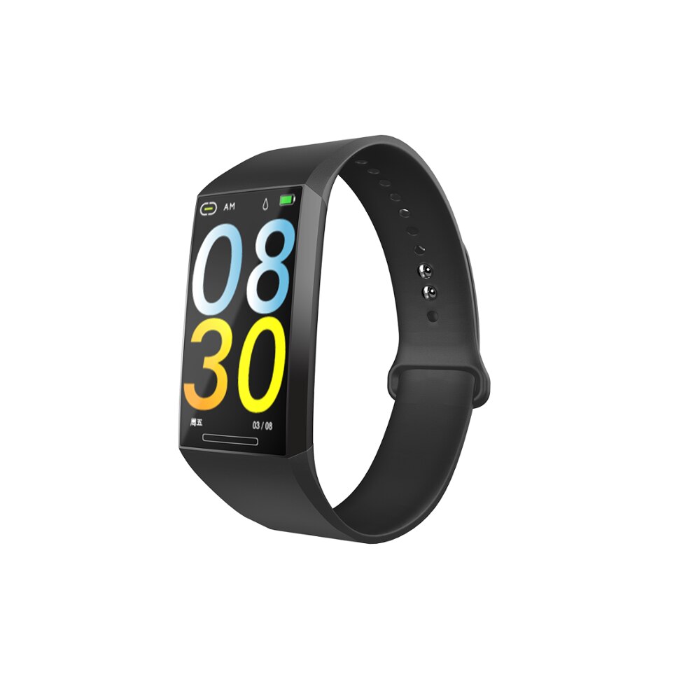 Onemix Smart Armband Waterdicht Nauwkeurige Stap Tellen Sport Stappenteller Draadloze Bluetooth Link Fitness Horloge Sport Stappenteller: Black-S18