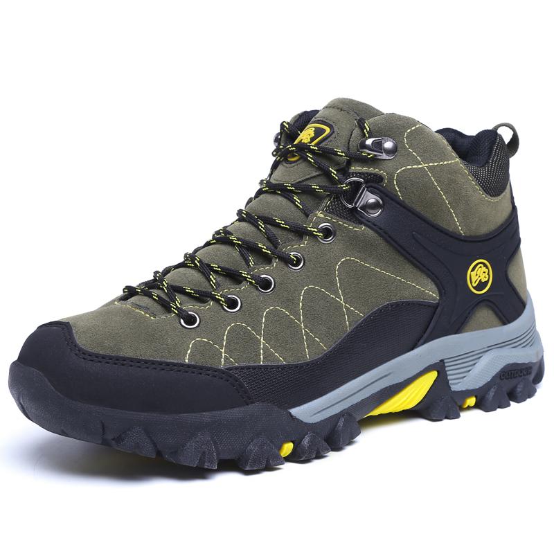 Mannen Laarzen Winter Met Bont Warme Snowboots Mannen Winter Laarzen Werken Schoenen Mannen Schoenen Mode Rubber Enkel schoenen Big Size: Army Green / 7