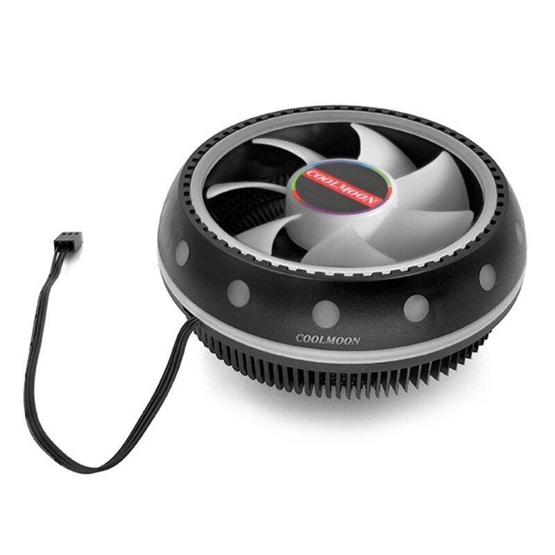 Aluminum 3 Pin CPU Cooler Radiator RGB Heat Sink Silent Desktop PC CPU Cooling Cooler Heatsink Fan for amd＆Intel