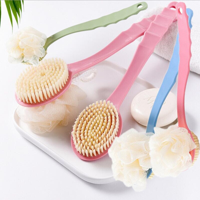 Long Handle Back Brush Body Scrubber Bath Shower Exfoliating Scrub Skin Massages Cleaning Shower Bathing Brush Tool