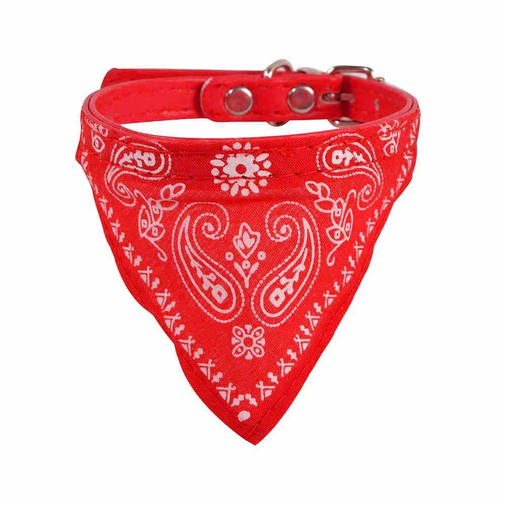 Verstelbare Pet Dog Puppy Cat Sjaal Bandana Kraag Halsdoek Voor Hond Perro Chien Dla Psa Hond Honden Cani Psy # #: Red S